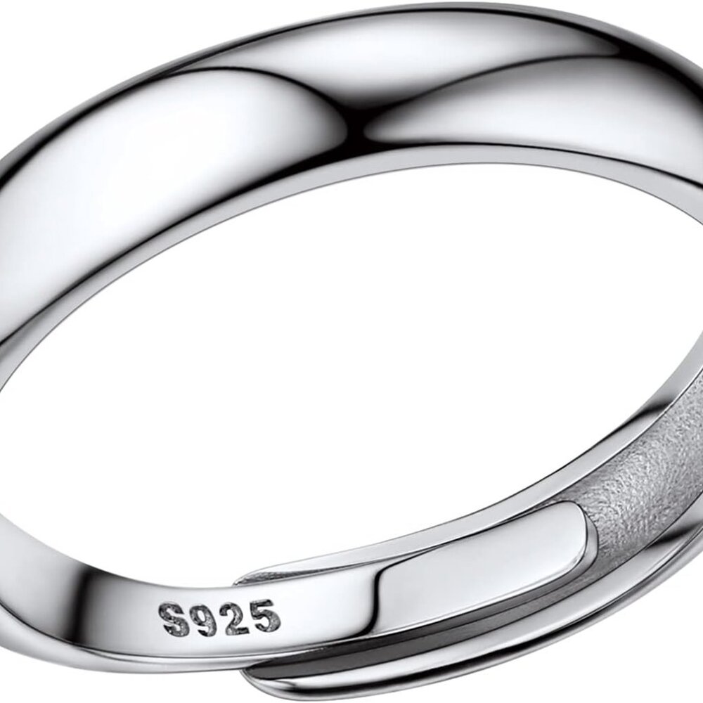925 Sterling Silver Adjustable Stackable Ring For… - image 1